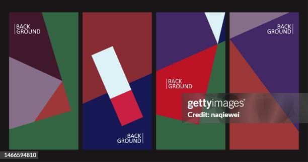 stockillustraties, clipart, cartoons en iconen met vector geometric minimalism color block abstract backgrounds,template banner cover and poster trendy collage colors for book, cover, social media story,and page layout - pagina web