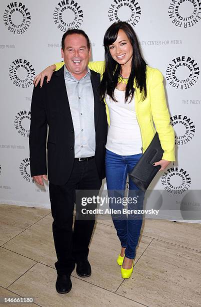 Head of MTV programming David Janollari and actress Ashley Rickards arrive at the season 2 premiere screening of MTV's comedy series "Awkward"...