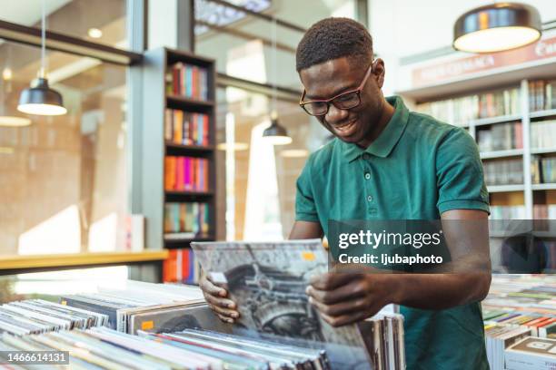 vinyl records on sale - record store stock pictures, royalty-free photos & images