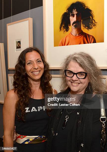 Moon Unit Zappa and her mother Gail Zappa attend the Who Shot Rock & Roll Opening Night VIP Reception at the Annenberg Space For Photography on June...