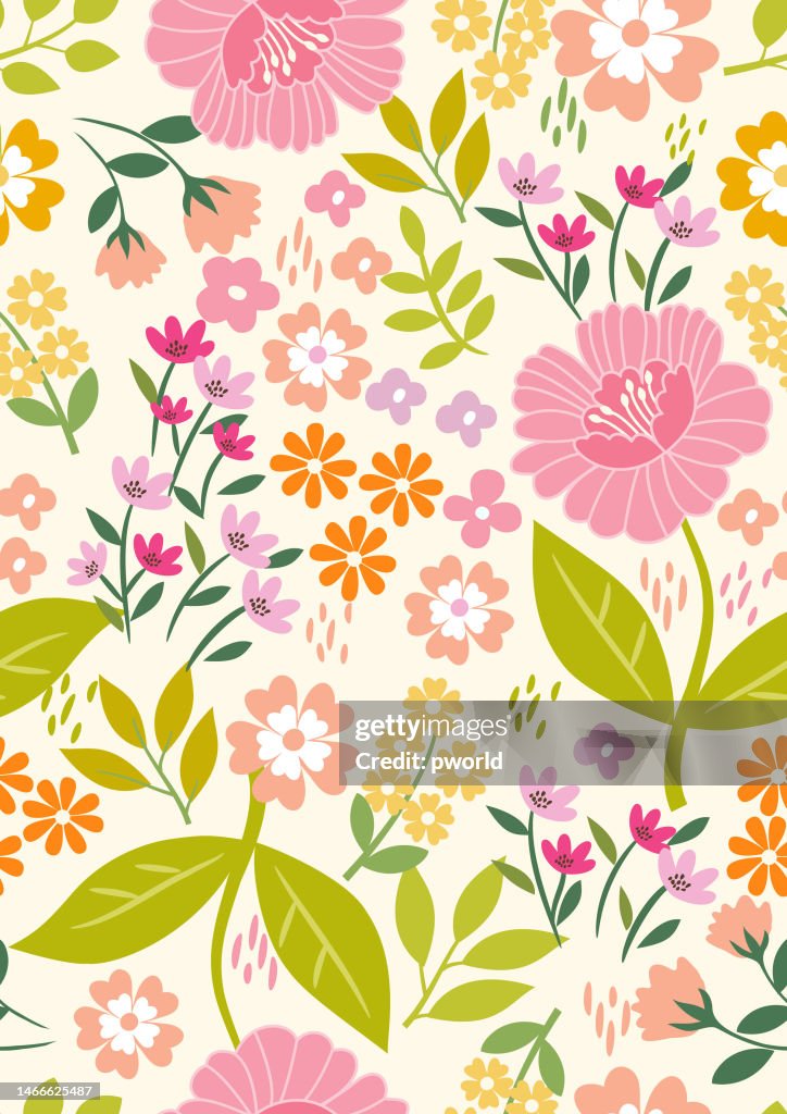 Floral seamless pattern .