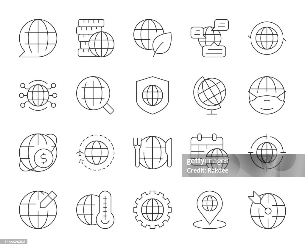 Globe - Thin Line Icons