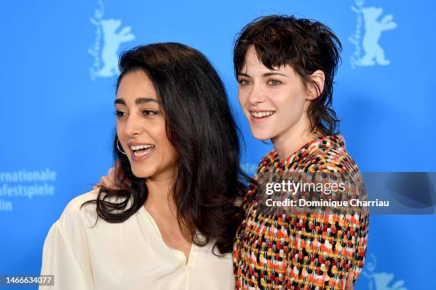 Golfishteh Farahani and Kristen Stewartt attend the International Jury photocall during the 73rd Berlinale International Film Festival Berlin at...