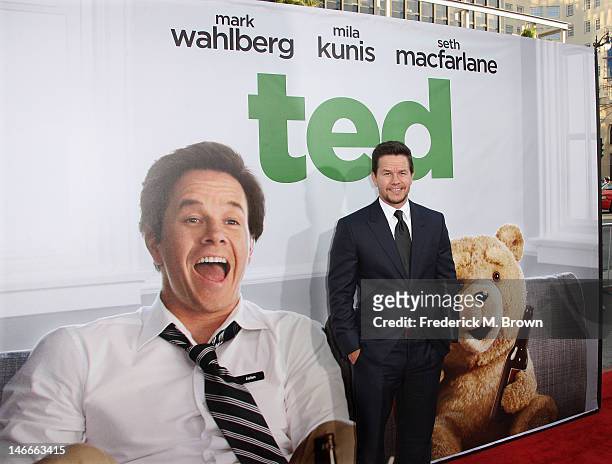 Actor Mark Wahlberg attends the premiere of Universal Pictures' "Ted" at Grauman's Chinese Theatre on June 21, 2012 in Hollywood, California.