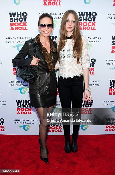 Actress Diane Lane and her daughter Eleanor Lambert arrive at the opening night party for "Who Shot Rock & Roll: A Photographic History 1955-Present"...