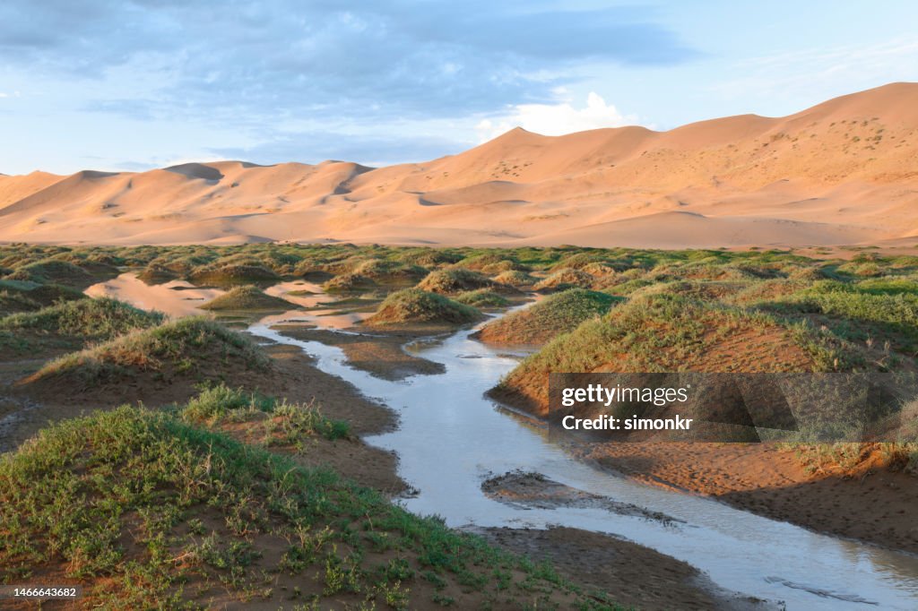 Water running after storm