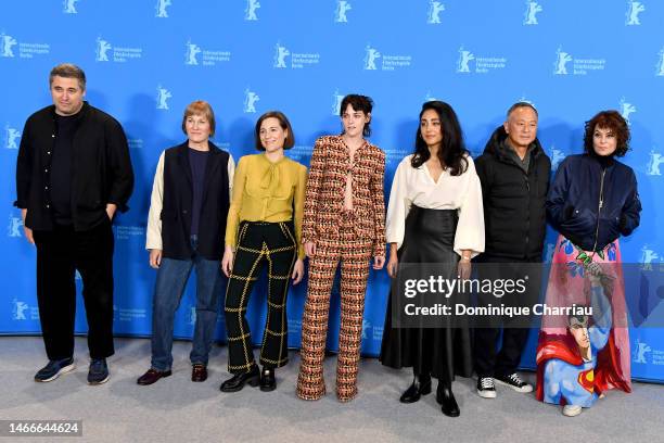 Members of the International Jury Radu Jude, Valeska Grisebach, Carla Simon, Jury President Kristen Stewart, Golshifteh Farahani, Johnnie To and...