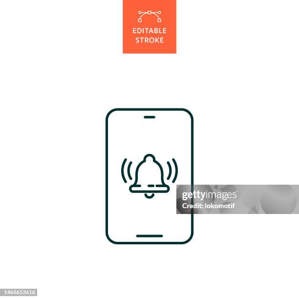 reminder alarm line icon with editable stroke. the icon is suitable for web design, mobile apps, ui, ux, and gui design. - reminder stock illustrations