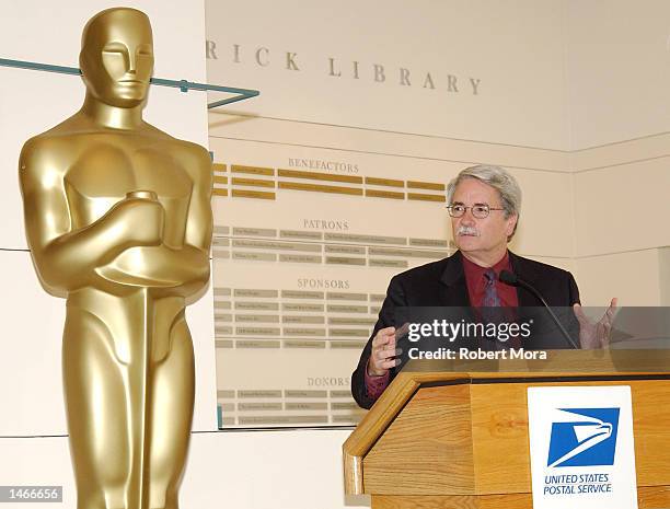 Executive Director of the Academy of Motion Picture Arts and Sciences Bruce Davis speaks prior to the unveiling of the new "American Filmmaking:...