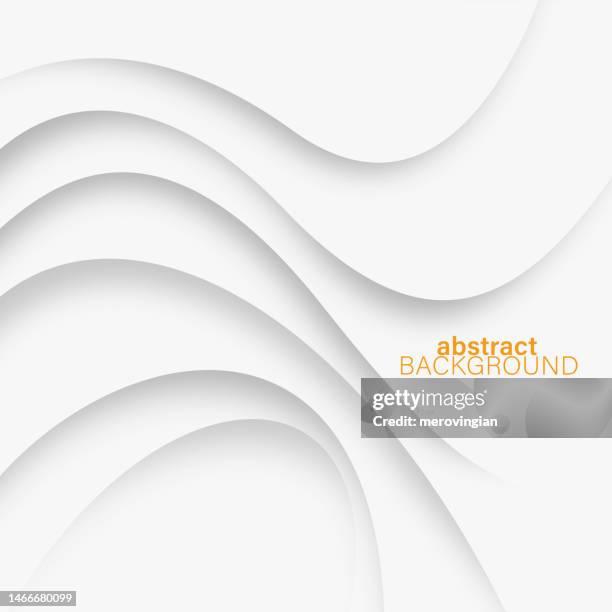 ilustraciones, imágenes clip art, dibujos animados e iconos de stock de fondo de curvas de corte de papel. formas de onda abstractas gris blanco - mapa en relieve