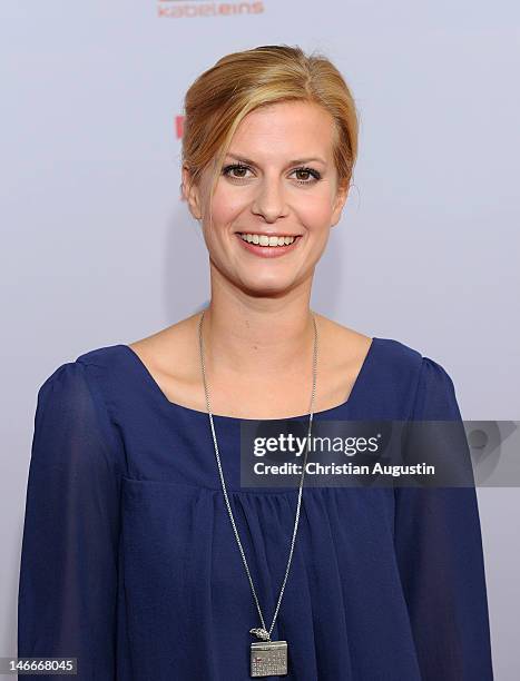 Theresa Underberg attends photocall of ProSiebenSat.1 press conference at Hamburg Cruise Center on June 20, 2012 in Hamburg, Germany.