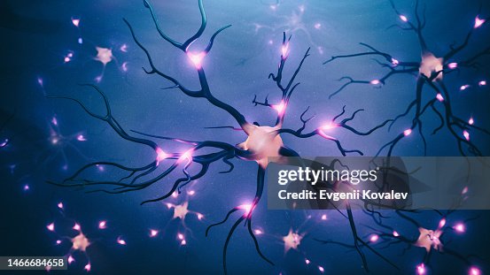 Abstract 3D image of neural cells Abstract 3D image of neural cells