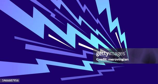 stockillustraties, clipart, cartoons en iconen met blue thunder, blue background. flat illustration comic style vector. - lightning
