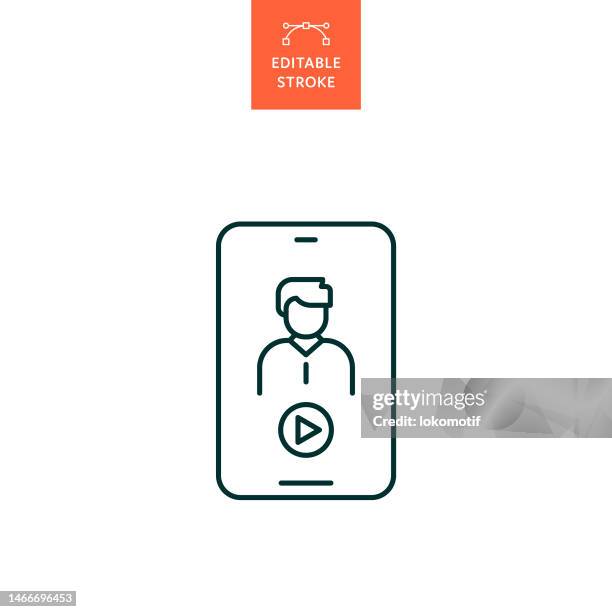 tutorial line icon with editable stroke. the icon is suitable for web design, mobile apps, ui, ux, and gui design. - photography course stock illustrations