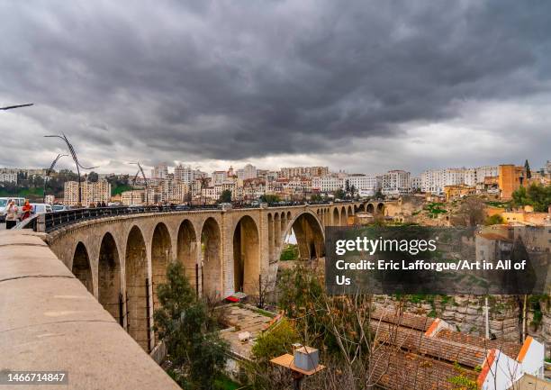 Sidi Rached bridge, North Africa, Constantine, Algeria on January 9, 2023 in Constantine, Algeria.