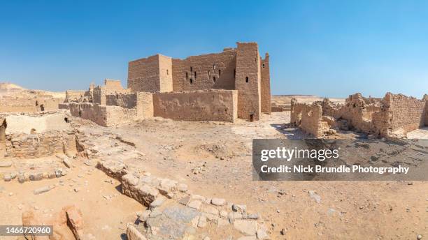 monastery of st. simeon, aswan, egypt. - coptic stock pictures, royalty-free photos & images