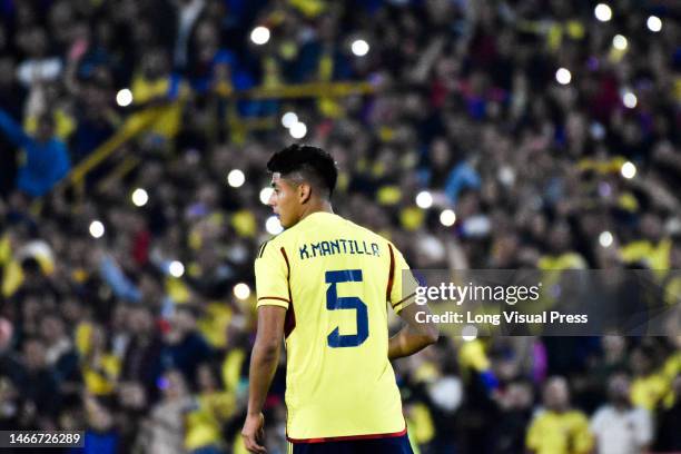 Colombia's Kevin Mantilla during the CONMEBOL South American U-20 Colombia tournament match between Colombia and Brazil, in Bogota, Colombia on...