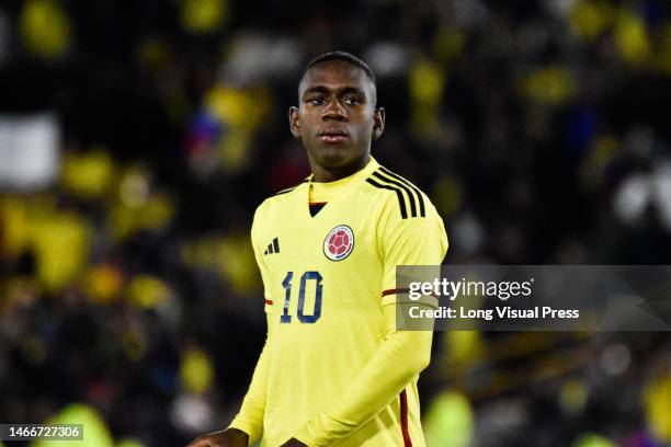Colombia's Alexis Castillo Manyoma during the CONMEBOL South American U-20 Colombia tournament match between Colombia and Brazil, in Bogota, Colombia...