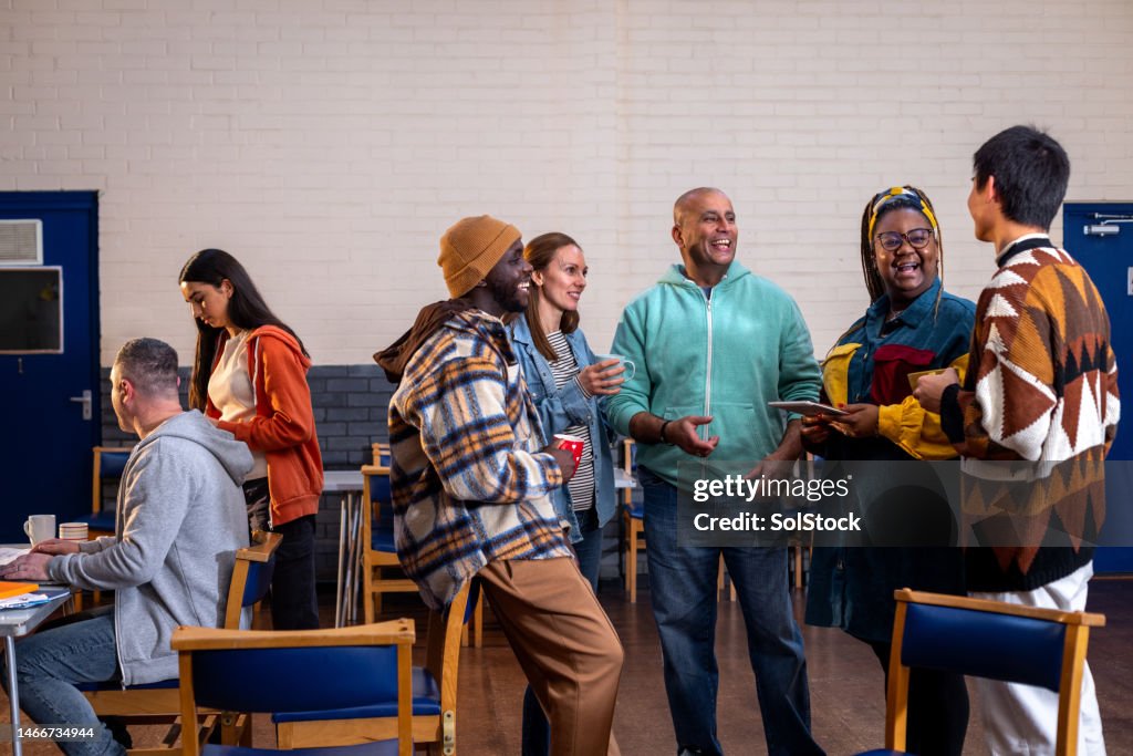 Catching Up with Friends at The Community Centre