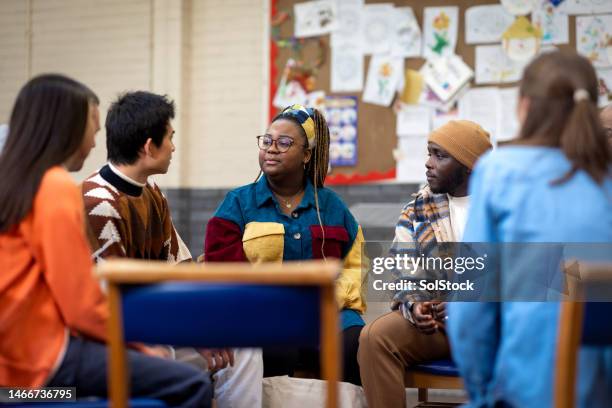 mental health community group - eenheid stockfoto's en -beelden