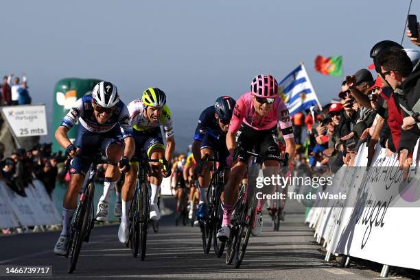 Ilan Van Wilder of Belgium and Team Soudal Quick-Step, Rui Costa of Portugal and Team Intermarché – Circus – Wanty, Valentin Madouas of France and...