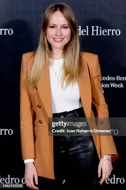 Esmeralda Moya attends the photocall prior to the Pedro del Hierro fashion show during the Mercedes Benz Fashion Week Madrid February 2023 edition at...