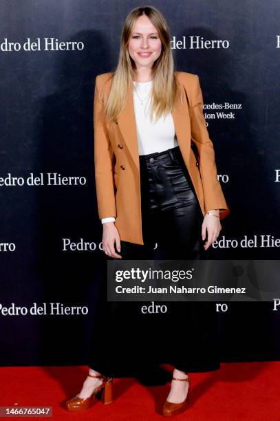 Esmeralda Moya attends the photocall prior to the Pedro del Hierro fashion show during the Mercedes Benz Fashion Week Madrid February 2023 edition at...