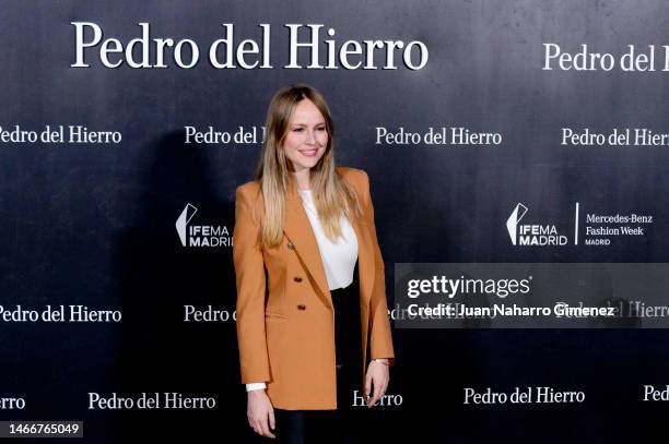 Esmeralda Moya attends the photocall prior to the Pedro del Hierro fashion show during the Mercedes Benz Fashion Week Madrid February 2023 edition at...