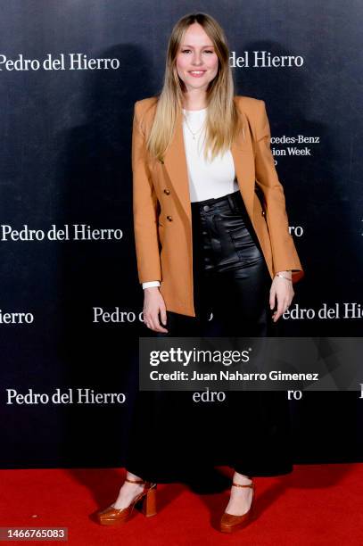 Esmeralda Moya attends the photocall prior to the Pedro del Hierro fashion show during the Mercedes Benz Fashion Week Madrid February 2023 edition at...