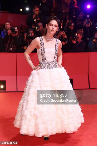 President of the International Jury Kristen Stewart attends the "She Came to Me" premiere and Opening Ceremony red carpet during the 73rd Berlinale...