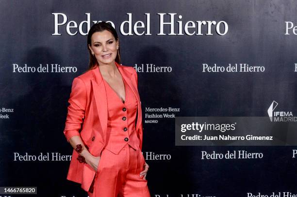 Mar Flores attends the photocall prior to the Pedro del Hierro fashion show during the Mercedes Benz Fashion Week Madrid February 2023 edition at...