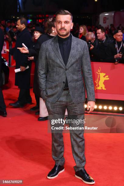 Edin Hasanović attends the "She Came to Me" premiere and Opening Ceremony red carpet during the 73rd Berlinale International Film Festival Berlin at...
