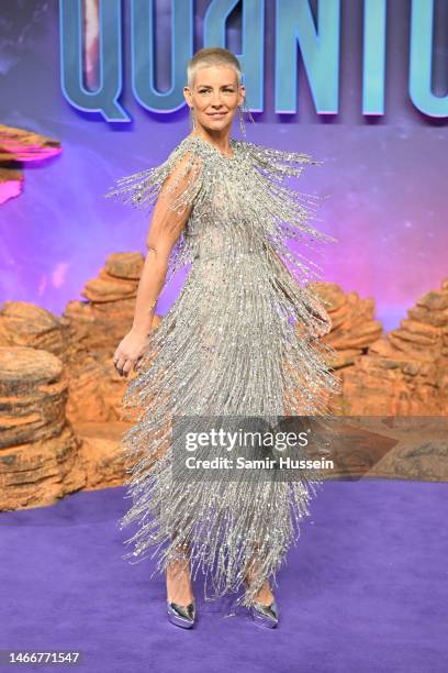 Evangeline Lilly attends the "Ant-Man And The Wasp: Quantumania" UK Gala Screening at BFI IMAX Waterloo on February 16, 2023 in London, England.