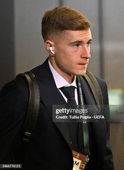 Toma Basic Toma Basic of SS Lazio arrives at the stadium prior to the UEFA... News ...