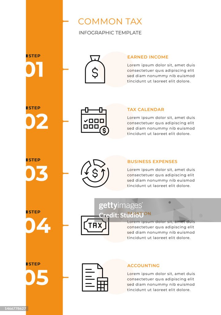 Tax Program Graphics Common Tax Infographic Template High-Res Vector Graphic - Getty Images
