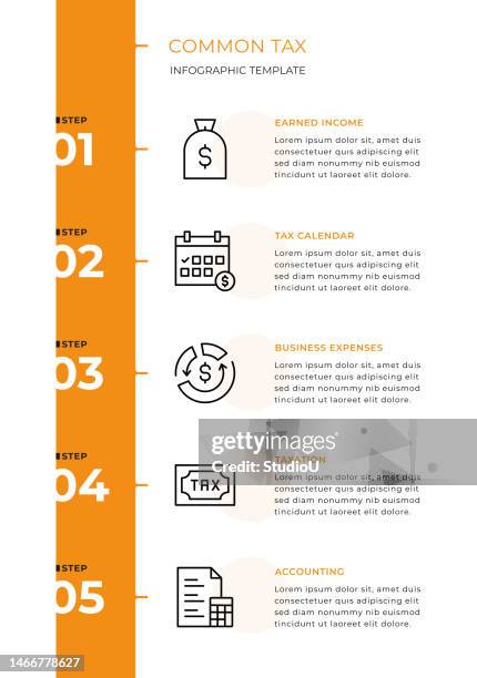 common tax infographic template - spreadsheet template stock illustrations