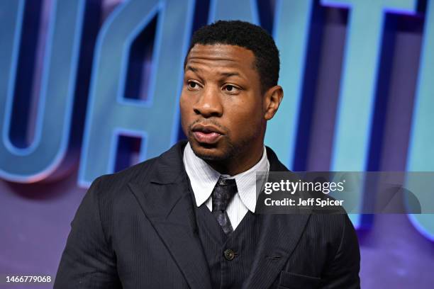 Jonathan Majors attends the "Ant-Man And The Wasp: Quantumania" UK Gala Screening at BFI IMAX Waterloo on February 16, 2023 in London, England.