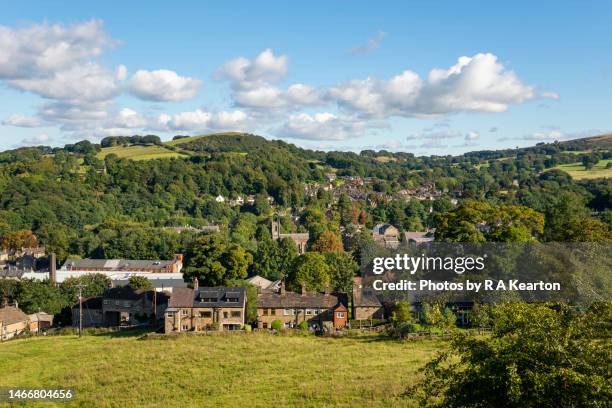 the town of bollington near macclesfield, cheshire, england - macclesfield stock pictures, royalty-free photos & images