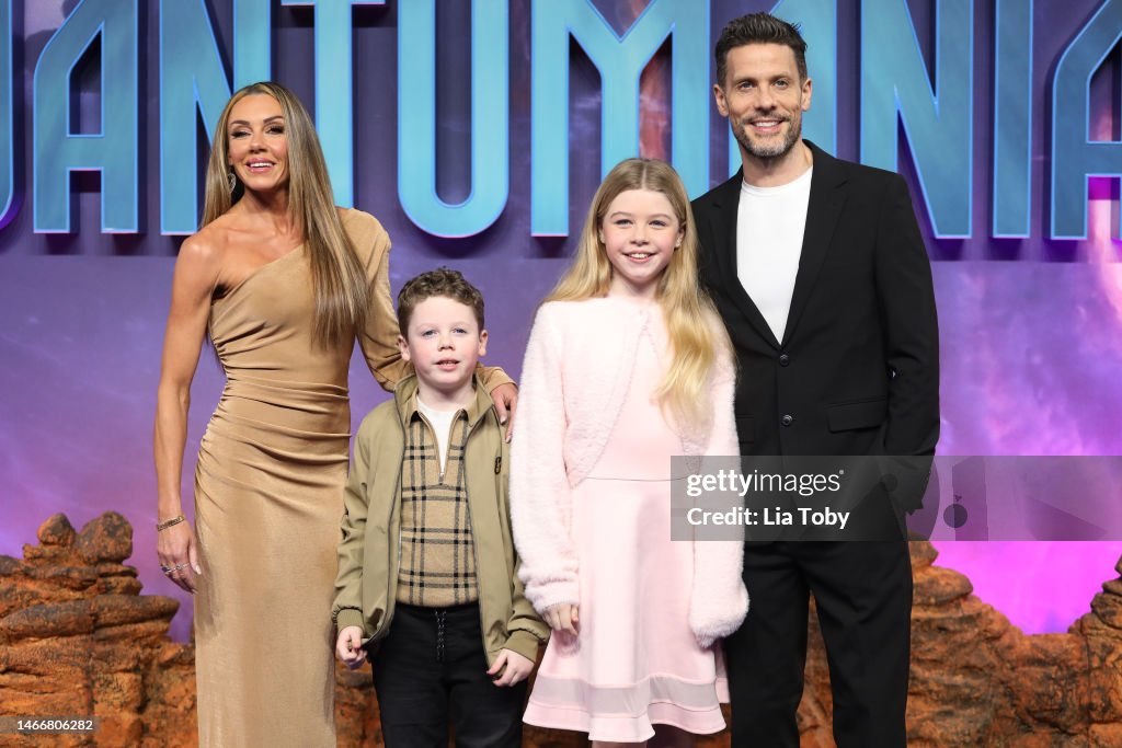 Michelle Heaton, Hugh Hanley and children attend the "Ant-Man And The