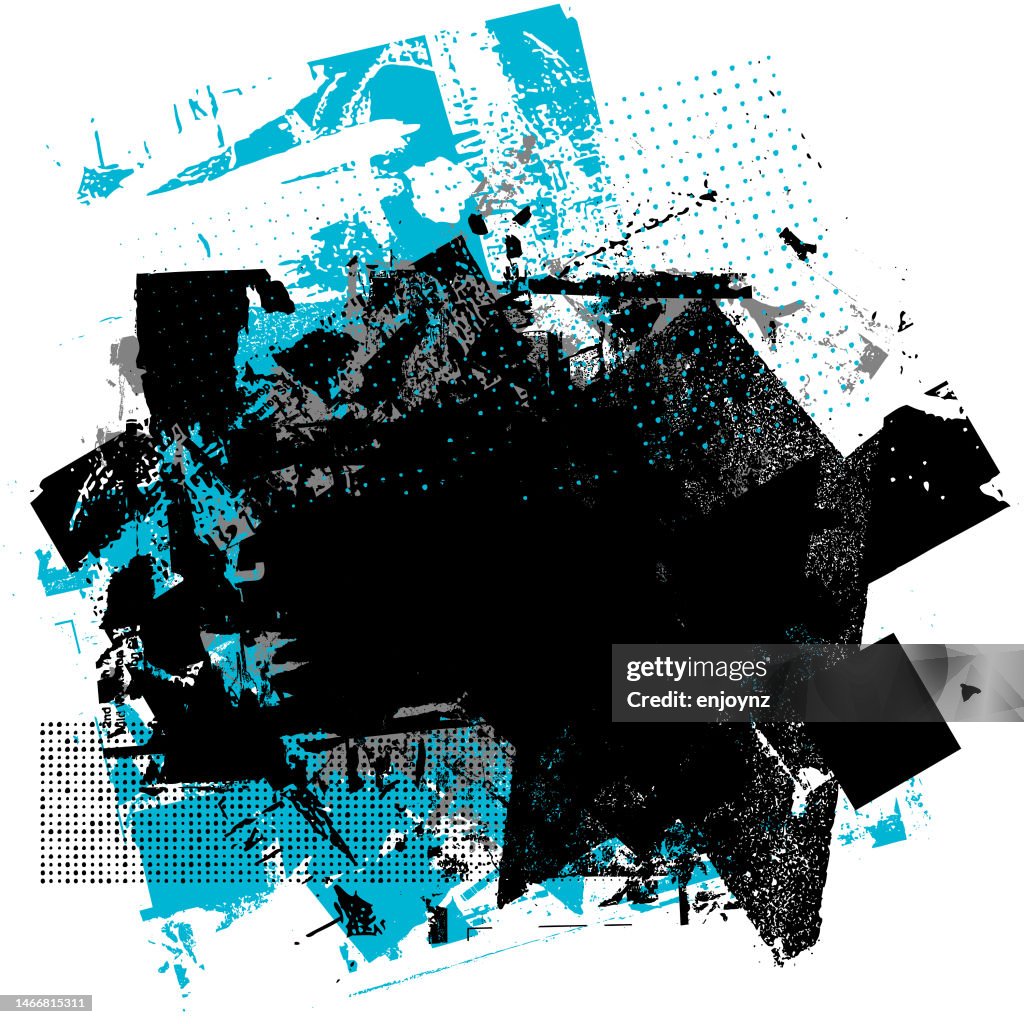 Modern Blue black and gray grunge textures and patterns vector
