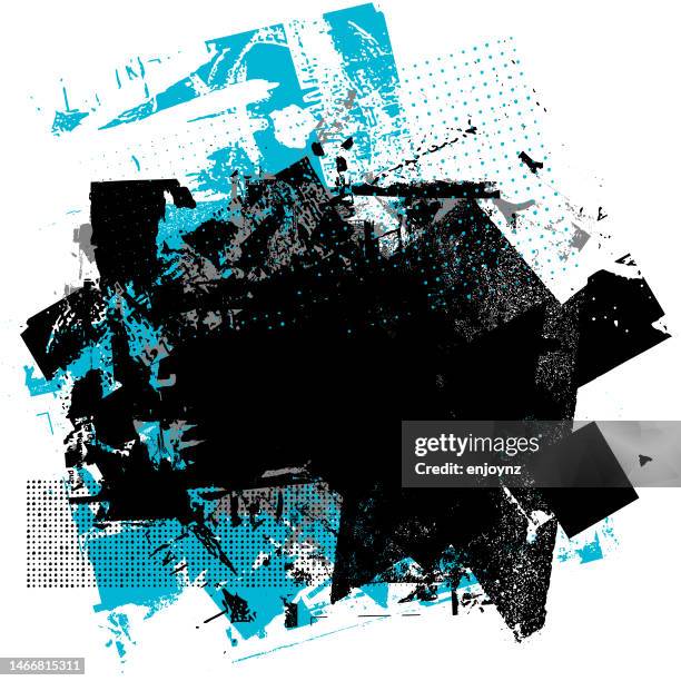 modern blue black and gray grunge textures and patterns vector - teal stock illustrations