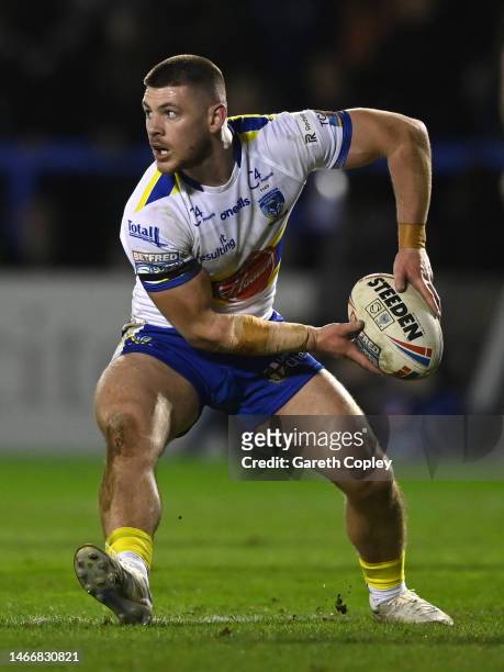 Danny Walker of Warrington during the Betfred Super League between Warrington Wolves and Leeds Rhinos at The Halliwell Jones Stadium on February 16,...