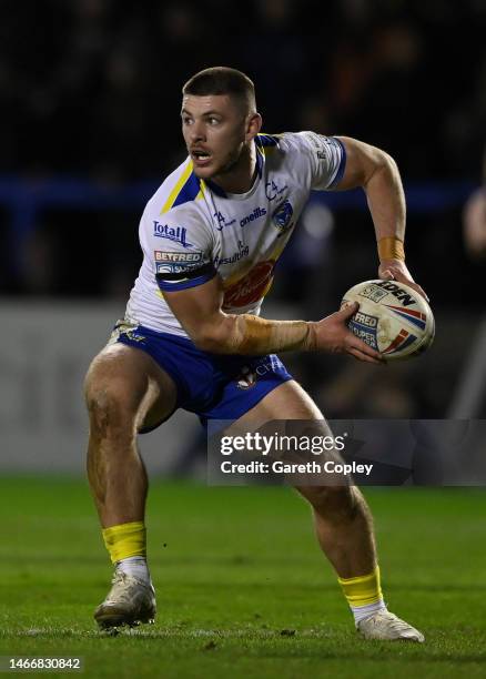 Danny Walker of Warrington during the Betfred Super League between Warrington Wolves and Leeds Rhinos at The Halliwell Jones Stadium on February 16,...