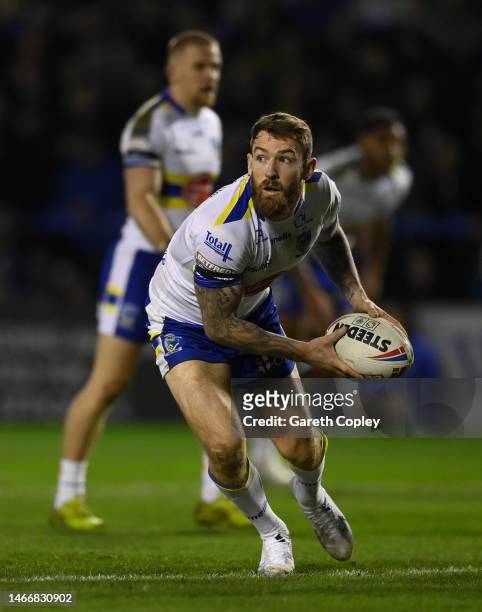 Daryl Clark of Warrington during the Betfred Super League between Warrington Wolves and Leeds Rhinos at The Halliwell Jones Stadium on February 16,...