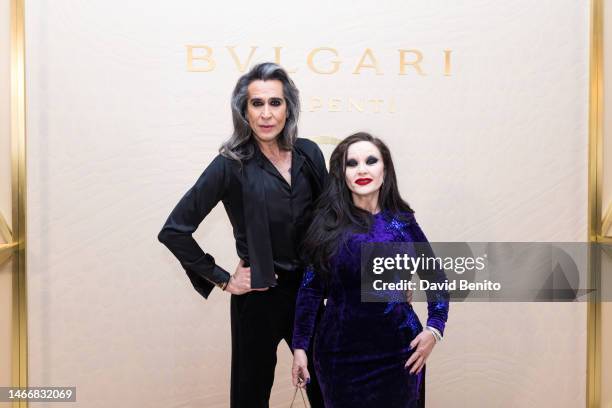 Mario Vaquerizo and Olvido Gara aka Alaska attend the 'Bvlgari Serpenti: 75 Years Of Infinite Tale' photocall at the Thyssen-Bornemisza Museum on...