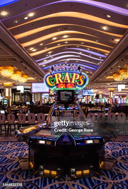 Video Craps machine near the entrance is viewed at the Venetian Hotel & Casino on February 10, 2023 in Las Vegas, Nevada. Las Vegas will play host to...