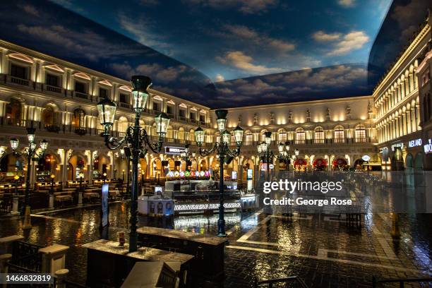 Replica of Venice, Italy, inside the Venetian Hotel & Casino, is viewed on February 10, 2023 in Las Vegas, Nevada. Las Vegas will play host to the...