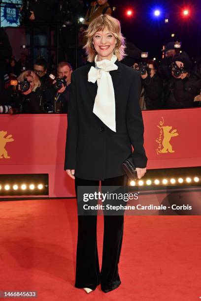 Heike Makatsch attends the "She Came to Me" premiere and Opening Ceremony red carpet during the 73rd Berlinale International Film Festival Berlin at...