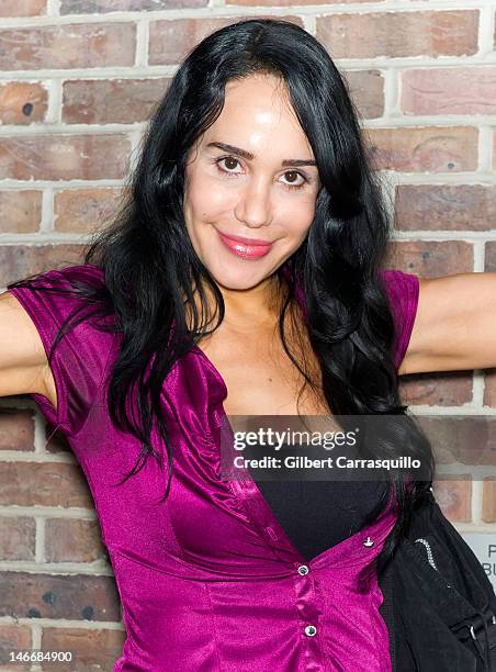 Nadya 'Octomom' Suleman seen outside Fox 29 Studios in Philadelphia on June 22, 2012 in Philadelphia, Pennsylvania.