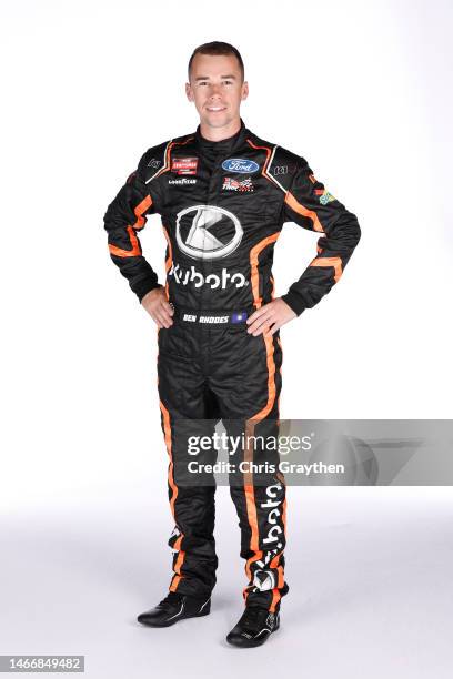 Driver Ben Rhodes poses for a photo during NASCAR production days at Daytona International Speedway on February 16, 2023 in Daytona Beach, Florida.